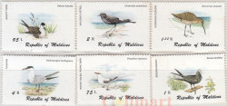 Набор марок. Мальдивы. Птицы. 6 марок.