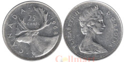 Канада. 25 центов 1968 год. Северный олень.