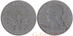 Французское Сомали. 5 франков 1959 год. Антилопа.