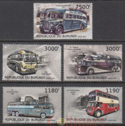 Набор марок. Бурунди 2012 год. Автобусы. (5 марок)