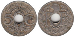 Франция. 5 сантимов 1924 год.