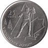  Канада. 25 центов 2009 год. XXI зимние Олимпийские Игры, Ванкувер 2010 - Лыжные гонки. 