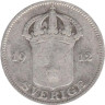 Швеция. 50 эре 1912 год. Король Густав V. 