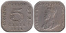  Цейлон. 5 центов 1926 год. 