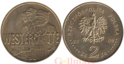 Польша. 2 злотых 2009 год. Оборона Вестерплатте в сентябре 1939.