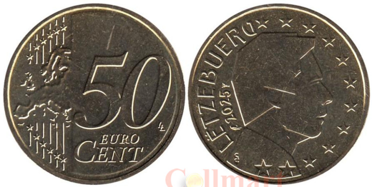  Люксембург. 50 евроцентов 2025 год. 