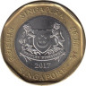  Сингапур. 1 доллар 2017 год. Мерлайон. 