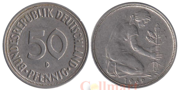  ФРГ. 50 пфеннигов 1969 год. (D) 