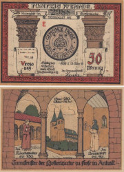 Бона. Германия. Фрозе 50 пфеннигов 1921 год. (E) Нотгельд. (XF)