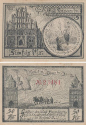 Бона. Германия. Кёнигсберг 50 пфеннигов 1921 год. Нотгельд. (XF)