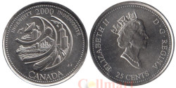 Канада. 25 центов 2000 год. Миллениум - Изобретательность.