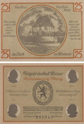 Бона. Германия. Веймар 25 пфеннигов 1921 год (вариант 4). Нотгельд. (XF)