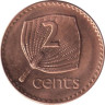 Фиджи. 2 цента 1990 год. Веерная пальма.   Фиджи. 2 цента 1990 год. Веерная пальма.