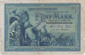 Бона. Германия. 5 марок 1904 год. Драконы. (7-значный серийный номер) (G-VG) 