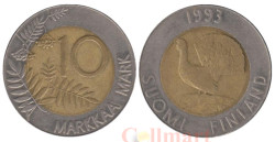 Финляндия. 10 марок 1993 год. Глухарь.