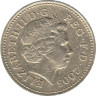  Великобритания. 1 фунт 2005 год. 