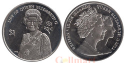 Британские Виргинские острова. 1 доллар 2012 год. Жизнь Королевы Елизаветы II - Портрет.