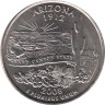  США. 25 центов 2008 год. Квотер штата Аризона. (D) 