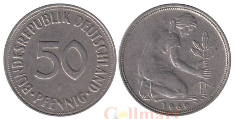  ФРГ. 50 пфеннигов 1969 год. (F) 