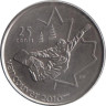  Канада. 25 центов 2008 год. XXI зимние Олимпийские Игры, Ванкувер 2010 - Сноуборд. 