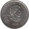  Канада. 25 центов 2008 год. XXI зимние Олимпийские Игры, Ванкувер 2010 - Сноуборд. 