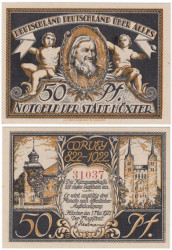 Бона. Германия. Хёкстер 50 пфеннигов 1921 год. Нотгельд. (XF)