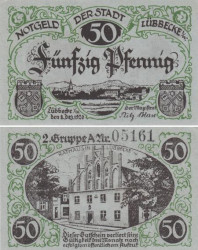 Бона. Германия. Люббекке 50 пфеннигов 1920 год. Ратуша. Нотгельд. (XF)