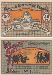 Бона. Германия. Зюдербраруп 50 пфеннигов без года (вариант 5). Нотгельд. (XF)