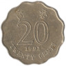  Гонконг. 20 центов 1993 год. Баугиния. 