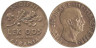  Албания. 0.05 лек 1940 год. Виктор Эммануил III. 