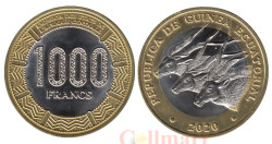Экваториальная Гвинея. 1000 франков 2020 год. Африканские антилопы.