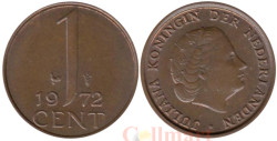 Нидерланды. 1 цент 1972 год.