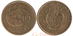 Сейшельские острова. 10 центов 1997 год. Желтоперый тунец.