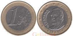 Испания. 1 евро 2001 год. Король Хуан Карлос I.
