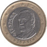  Испания. 1 евро 2001 год. Король Хуан Карлос I. 