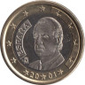  Испания. 1 евро 2001 год. Король Хуан Карлос I. 