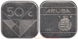 Аруба. 50 центов 1987 год.