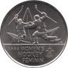  Канада. 25 центов 2009 год. Победа женской сборной по хоккею на олимпиаде Солт-Лейк-Сити 2002. 