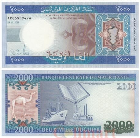  Бона. Мавритания 2000 угий 2011 год. Корабль. (Пресс) 