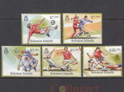Набор марок. Соломоновы Острова 2013 год. Футбол. (5 марок)