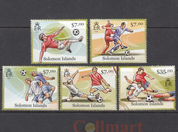  Набор марок. Соломоновы Острова 2013 год. Футбол. (5 марок) 