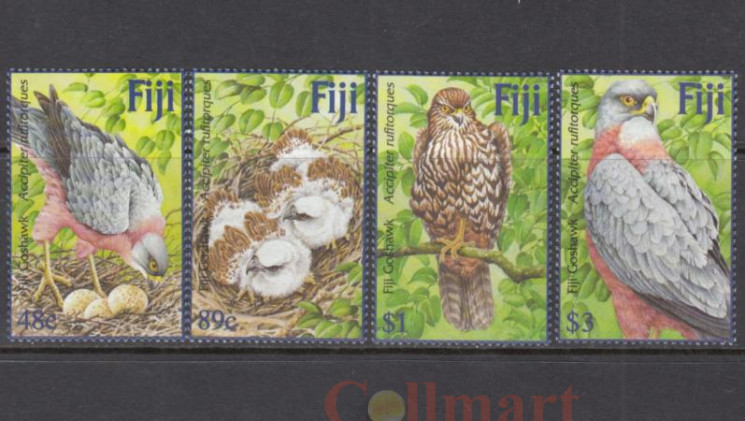  Набор марок. Фиджи 2002 год. Хищные птицы. (4 марки) 