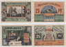  Набор банкнот. Германия. Нойштадт-ин-Хольштайн 25 пфеннигов 1921 год. Нотгельды, 4 штуки. (XF) 