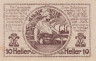  Бона. Австрия. Зирнинг 10 геллеров 1920 год. Нотгельд. (XF) 