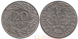 Польша. 20 грошей 1923 год. Никель.