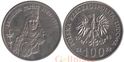 Польша. 100 злотых 1988 год. Королева Ядвига. (Польские правители)