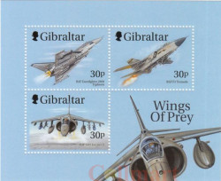 Почтовый блок. Гибралтар. Истребитель Королевских ВВС.