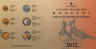  Литва. Набор разменных монет 2012 год. (6 штук и жетон в буклете) 