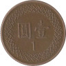  Тайвань. 1 доллар 1981 год. Чан Кайши. 