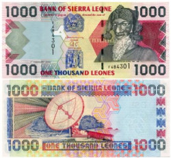 Бона. Сьерра-Леоне 1000 леоне 2002 год. Бай Бурех. (Пресс)